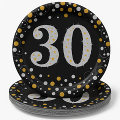 Prismatic Sparkle Celebration 7" Round Plates