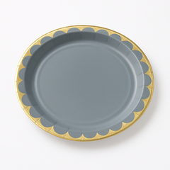 Elegant Silver 6.75" Round Paper Plates