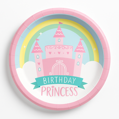 Princess Castle Birthday Party Plates - 8.5" Round
