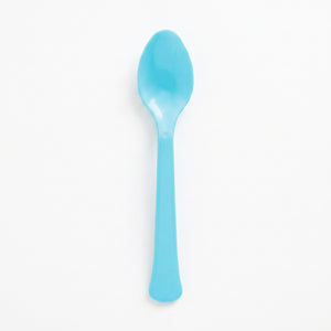 Caribbean Blue Plastic Spoon - 7.5 in.