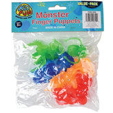 Clear Monster Finger Puppets - 12 Count