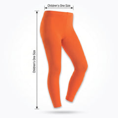 Children's Orange Footless Tights - Perfect for Costumes and Team Spirit