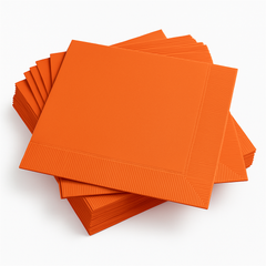 Vibrant Orange Solid Color Dinner Napkins