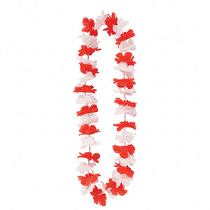 Red and White Canada Day Flower Lei