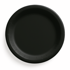 Black Go Brightly 8.5" Round Paper Plates - 16 Count