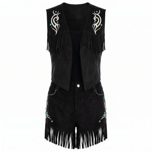 Women's Western Fringe Vest Costume Accessory - S/M