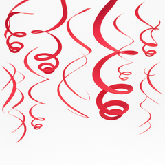Vibrant Red Swirl Party Decorations