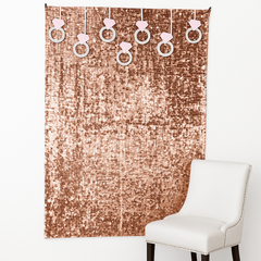 Blush Paillettes Wedding Backdrop with Sequin Accents