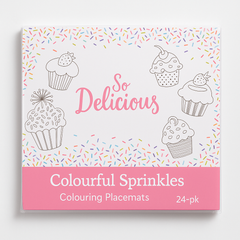 Colourful Sprinkles Colouring Placemats - 24 Pack