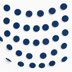 Royal Blue Glitter Polka Dot String Decorations, 7-Inch, 6-Pack