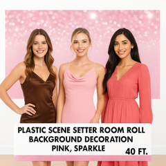 Blush Pink Sparkle Birthday Room Roll Scene Setter