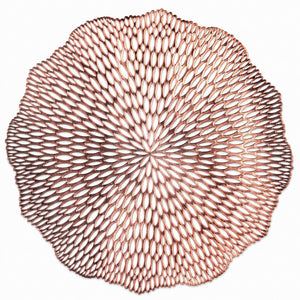 Premium Rose Gold Blossom Placemats - Set of 4