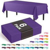 Premium Purple Plastic Table Covers | 6 Pack