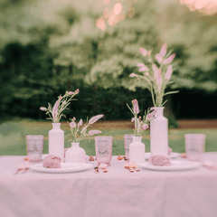 8 In. Blossom Design Plastic Plates | 10 Count