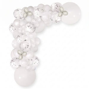 Elegant White Balloon Garland Kit for Parties & Events