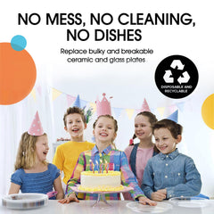 7 In. Clear Plastic Plates | 50 Count