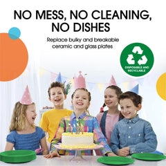7 In. Emerald Green Plastic Plates | 50 Count