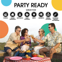 7 In. Pink Paper Plates | Case of 1000