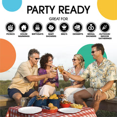 7 In. White Paper Plates | 100 Count