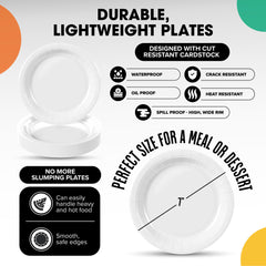 7 In. White Paper Plates | Case of 1000