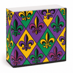 Mardi Gras Fleur-de-Lis Lunch Napkins - 36 Pack - 6.5 In. X 6.5 In.