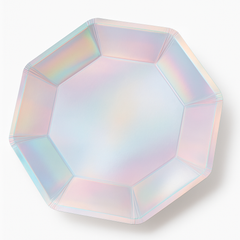 Iridescent 10" Octagonal Party Plates