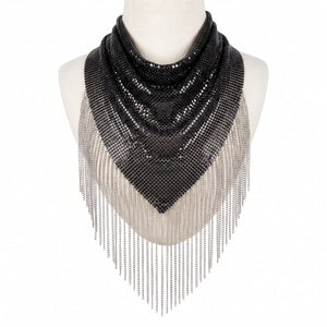 Cowgirl Glam Metal Mesh Bandana with Fringe