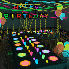 Unleashed - 7 In. Neon Assorted Color Plastic Plates - 60 Ct.