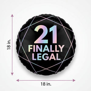 "Finally 21" Milestone Birthday Foil Balloon