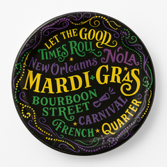 Mardi Gras Masquerade 9" Round Paper Plates