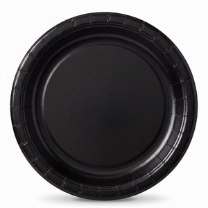 Black Go Brightly 8.5" Round Paper Plates - 16 Count