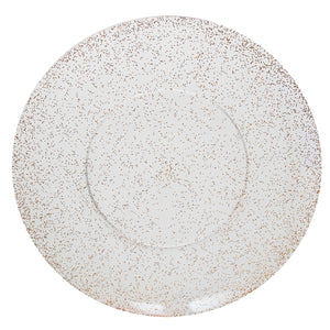 8 In. Rose Gold Sparkle Design Plastic Plates | 10 Count