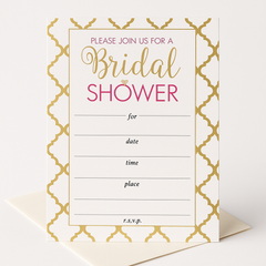 Elegant Bridal Shower Invitations with Envelopes, 20-Pack
