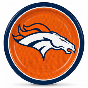 Denver Broncos 9" Round Paper Plates