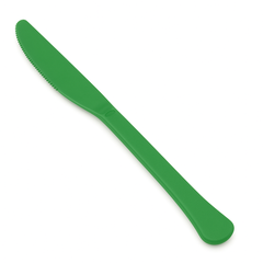 Festive Green Heavyweight Plastic Knives
