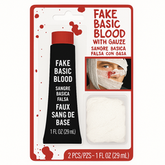 Halloween Fake Blood and Gauze Makeup Kit (1 oz)