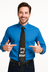 "It's My B-Day" Multicolor Sprinkle Necktie