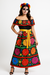 Women's Sugar Skull Beauty Costume for Halloween