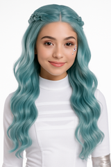 Disney Zombies 3 Addison Alien Blue Wig for Kids - Halloween Costume Accessory