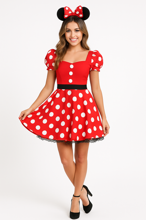Women's Classic Minnie Mouse Halloween Costume - Adult XL (14-16)