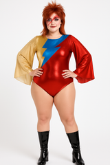 Glam Rock Women's Plus Size Bodysuit Costume