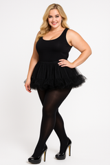 Plus Size Black Halloween Costume Tights