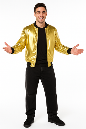 Adult Gold Hip Hop Track Jacket Costume Accessory - Adult One Size