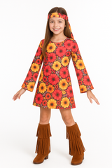 Flower Power Hippie Girl's Costume