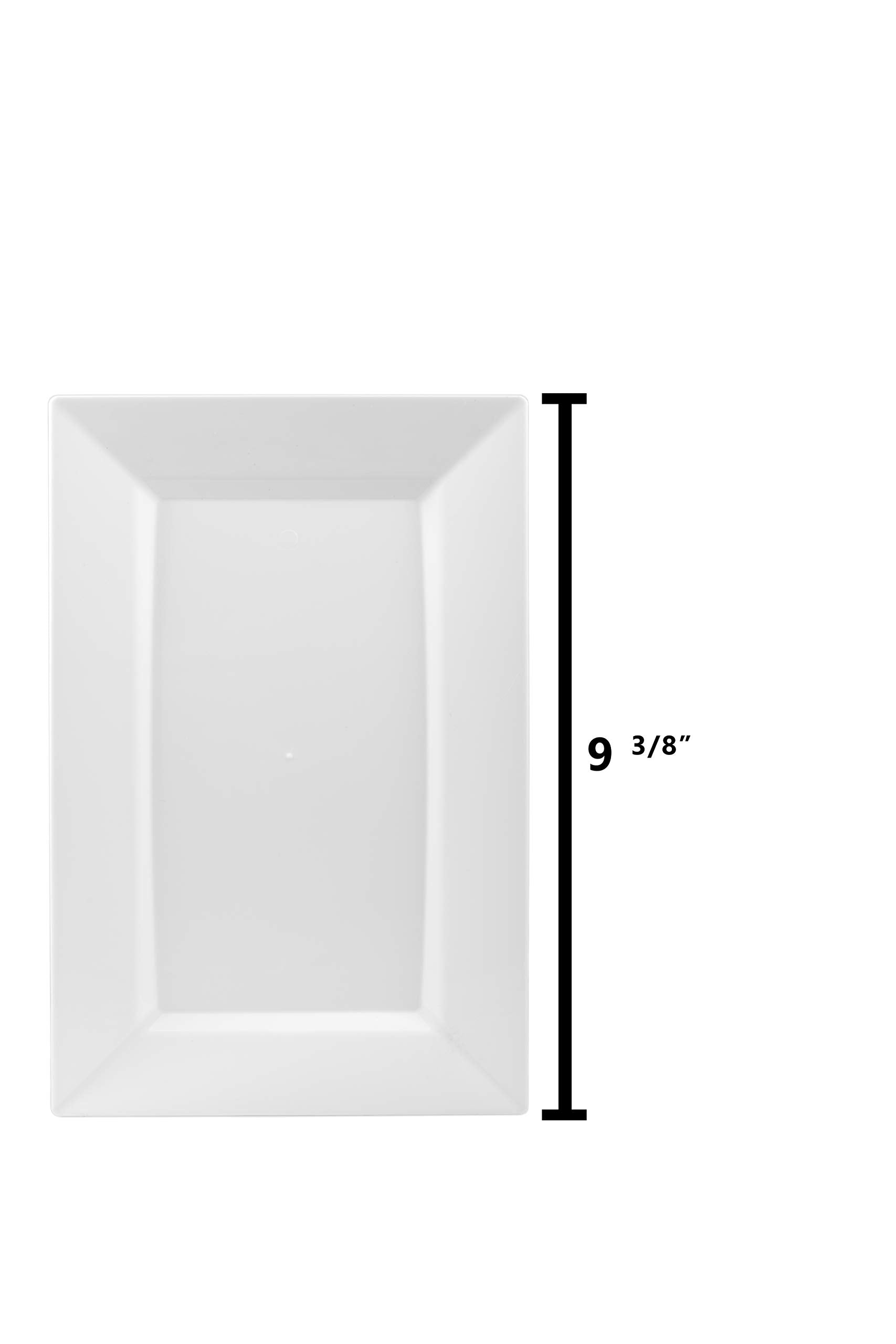 9.5 In. Clear Rectangular Plates | 10 Count