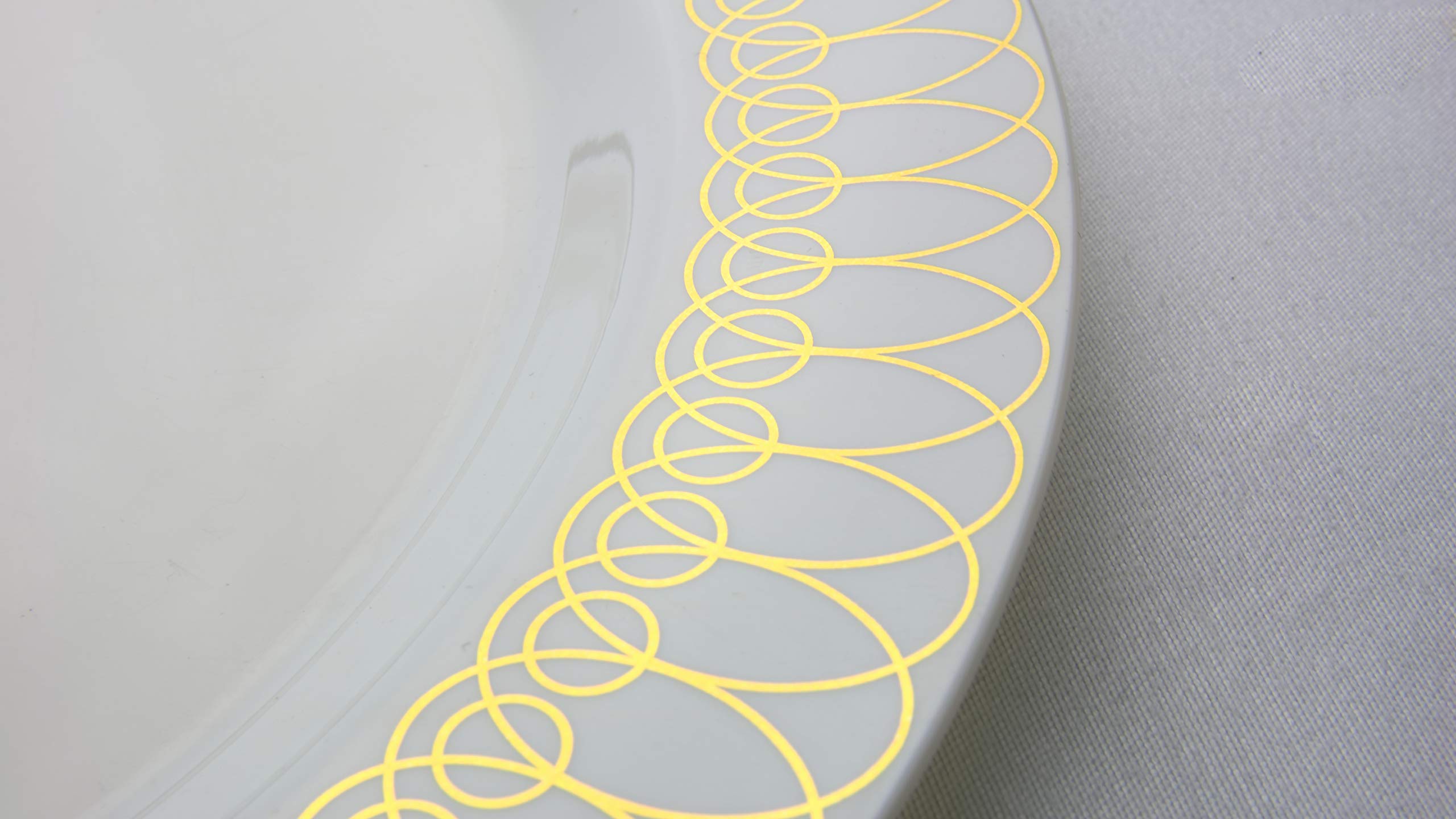 9 In. Gold Ovals Design Plates | 10 Count