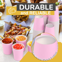 9 Oz. Pink Paper Cups | Case of 1000