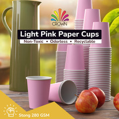 9 Oz. Pink Paper Cups | Case of 1000