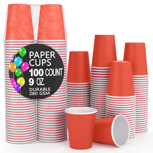 Unleashed | 9 Oz. Red Paper Cups | 100 Ct.