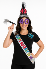 40th Birthday Celebration Accessory Kit - 6 Pieces